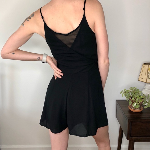 Express Wrap Front Skort Romper with Bow - Picture 4 of 17